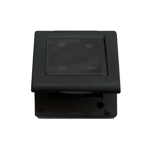 Caja 2 módulos con membrana negro IP55